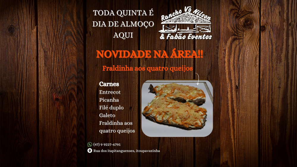 Clique para acessar o Facebook do Rancho
